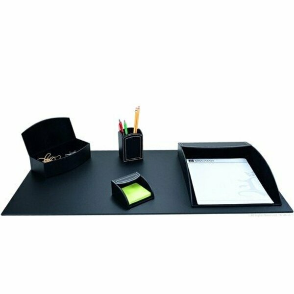 Dacasso Desk Set, 5 Pc, 32inx16inx4-1/4in, BK DACK6302